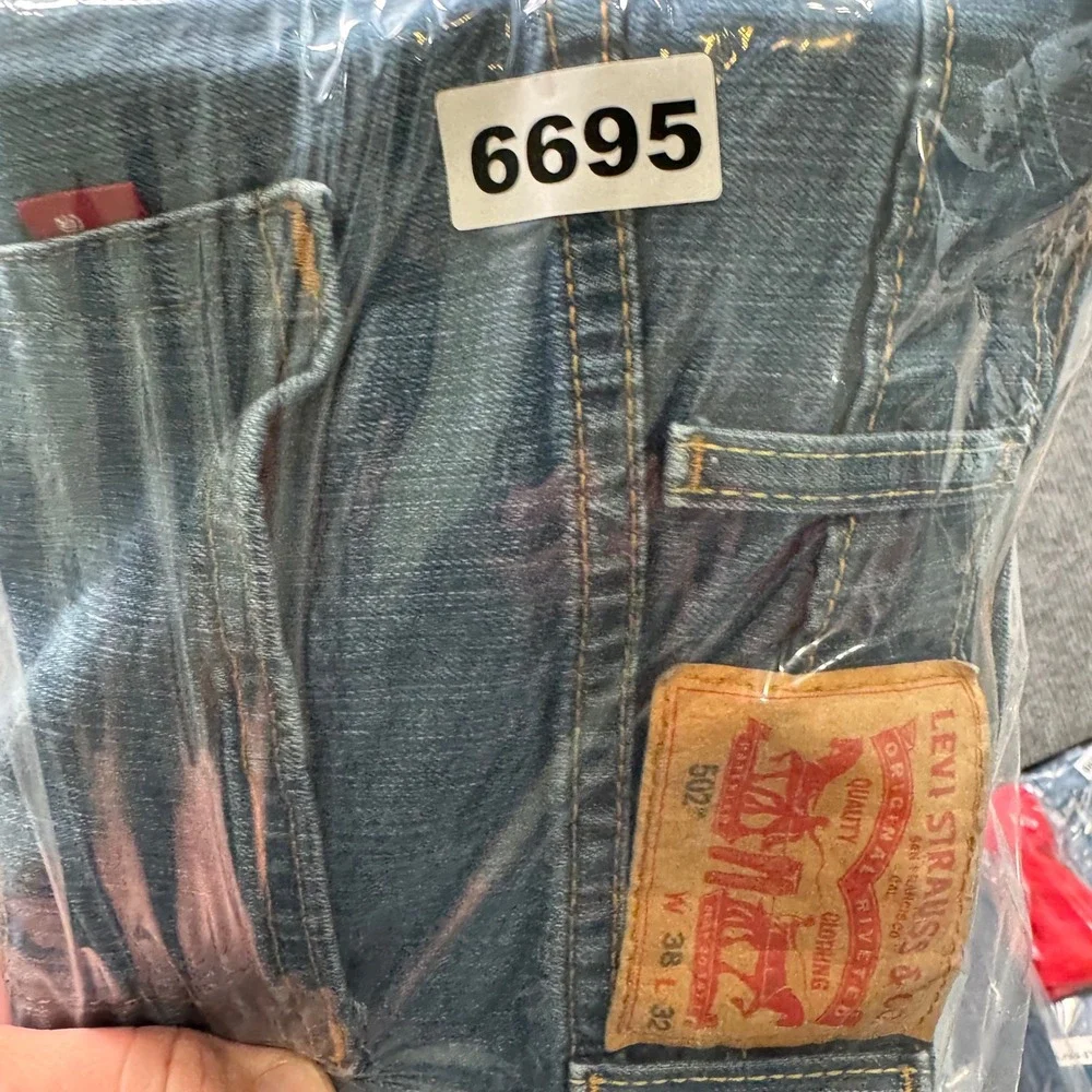 Levi's 502 Regular Taper Jeans‎ Mens 36x29 Blue Medium Wash Stretch Dad Denim